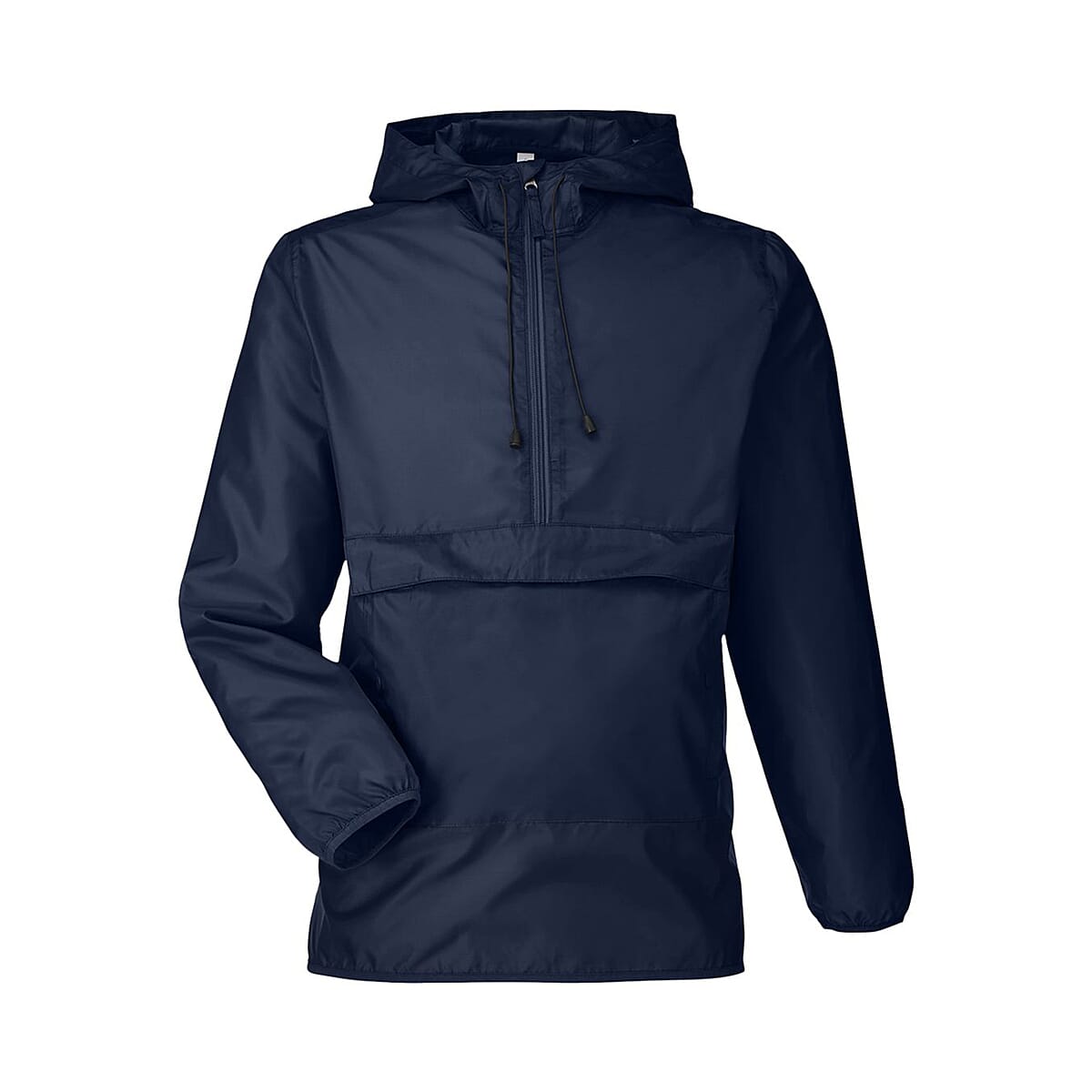 Closeout Team 365 Navy Packable Fanny Pack Unisex Anorak Weather Jacket - XS image number 0