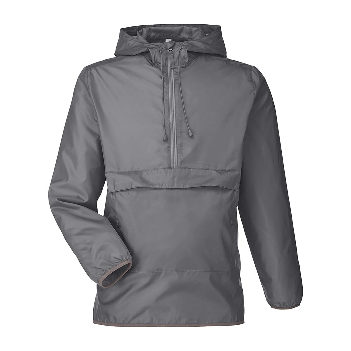 Closeout Team 365 Charcoal Packable Fanny Pack Unisex Anorak Weather Jacket - S image number 0