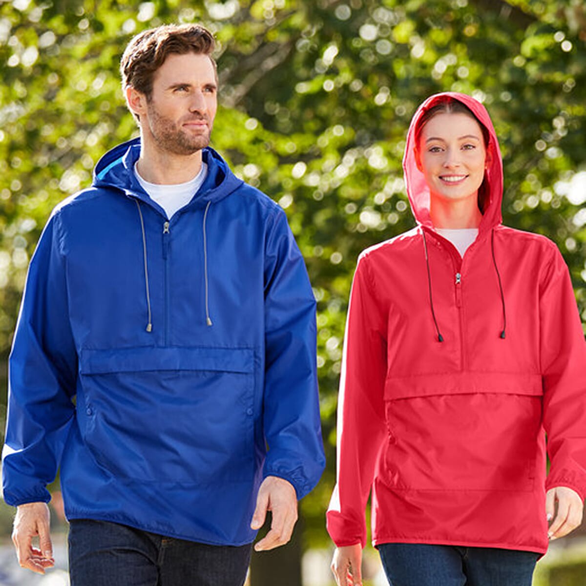 Closeout Team 365 Charcoal Packable Fanny Pack Unisex Anorak Weather Jacket - S image number 4