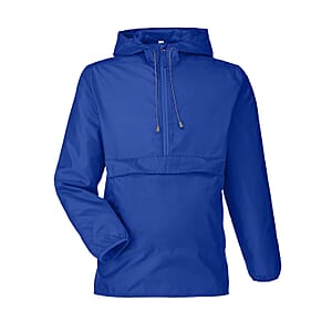 Closeout Team 365 Royal Blue Packable Fanny Pack Unisex Anorak Weather Jacket - M