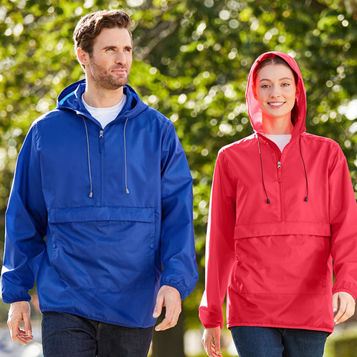 Closeout Team 365 Royal Blue Packable Fanny Pack Unisex Anorak Weather Jacket - M image number 4