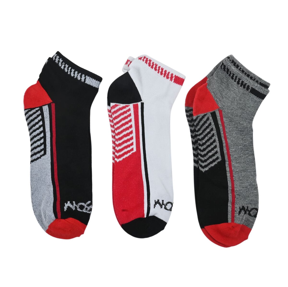 Closeout Mossimo 20 Pairs Quarter Length Women's Socks - White/Multi Color (Sizes 4-10) image number 1