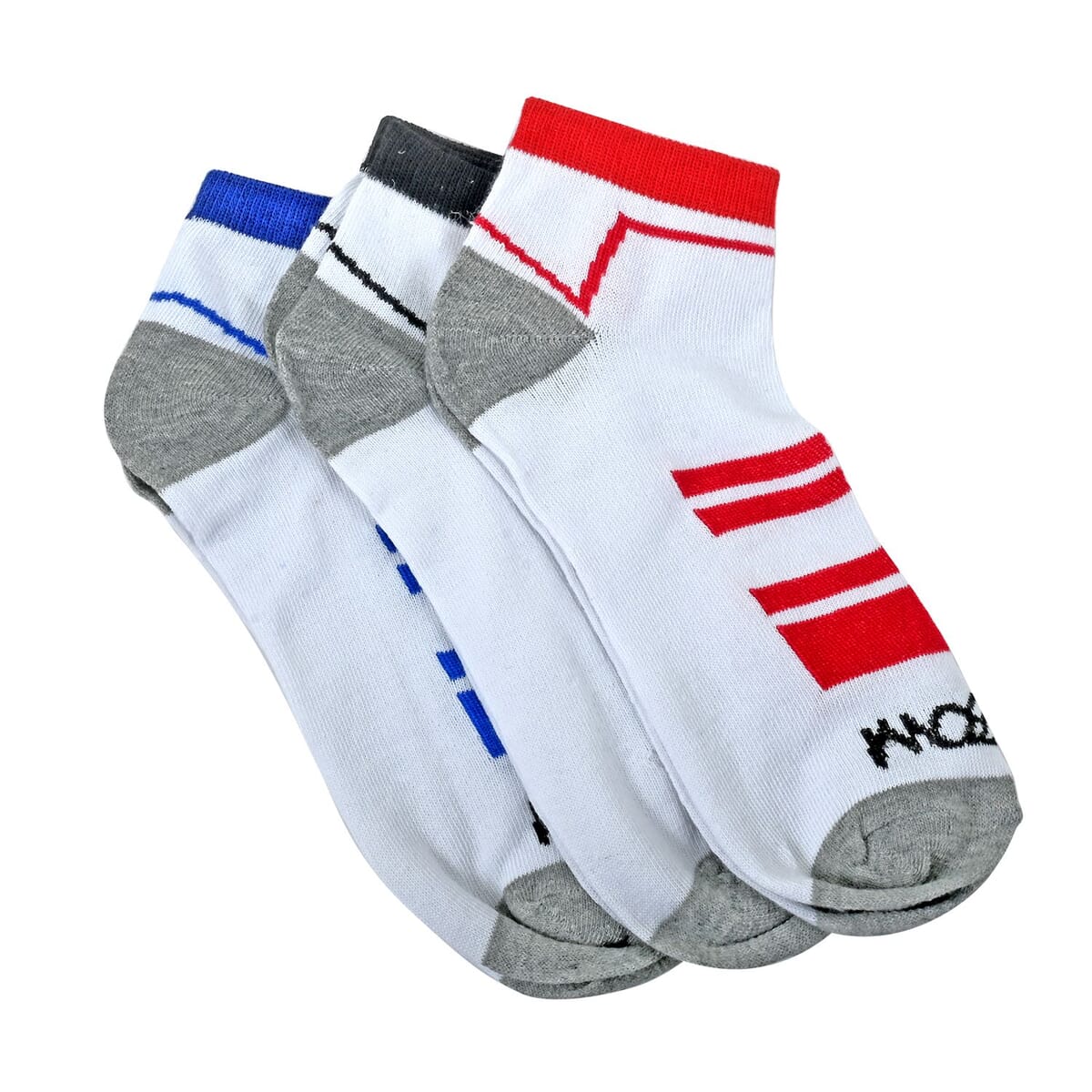 Memorial Day Doorbuster Mossimo 20 Pairs Quarter Length Men's Socks - White/Multi Color (Sizes 10-13) image number 2