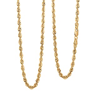 10K Yellow Gold 2.9mm Rope Necklace 24 Inches 3.6 Grams