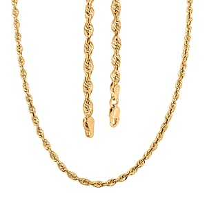 10K Yellow Gold 2.9mm Rope Necklace 24 Inches 3.6 Grams