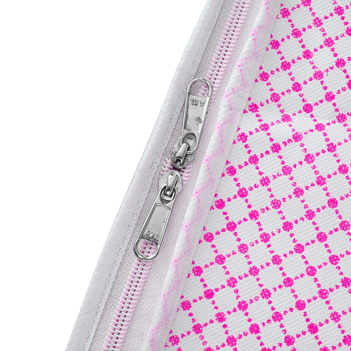 Set of 3 Pink & White Non-Woven Fabric Storage Bag with Clear Window image number 6