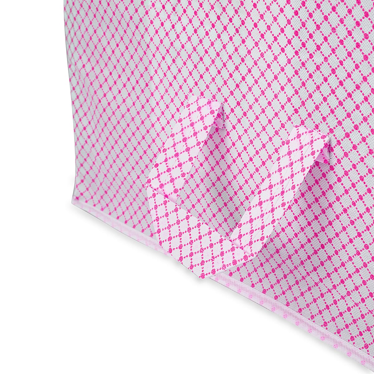 Set of 3 Pink & White Non-Woven Fabric Storage Bag with Clear Window image number 7
