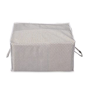 Set of 3 Black Non-Woven Fabric Storage Bag with Clear Window