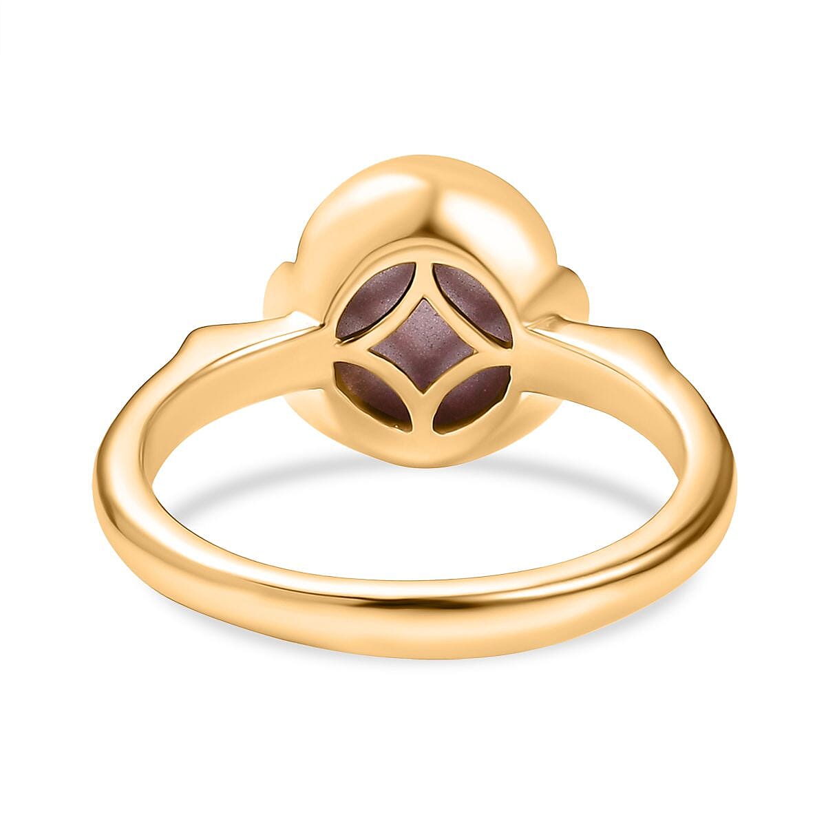 Mulberry Moonstone 4.00 ctw Ring in 18K Yellow Gold Plated Sterling Silver (Size 10.0)