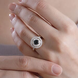 14K Yellow Gold  AAA   Green Sapphire ,  White Diamond  I2 Main Stone With Side Stone Ring ,  Gold Wt. 4.47 g 1.86 ctw