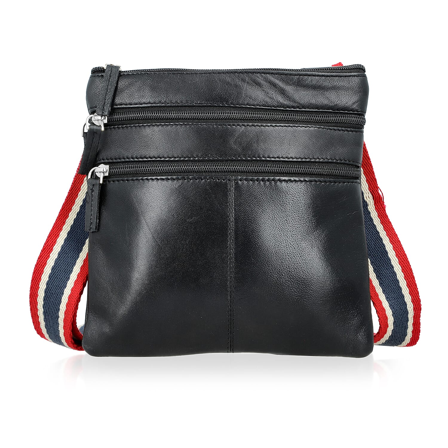 Tamsy Black Genuine Leather Crossbody Bag
