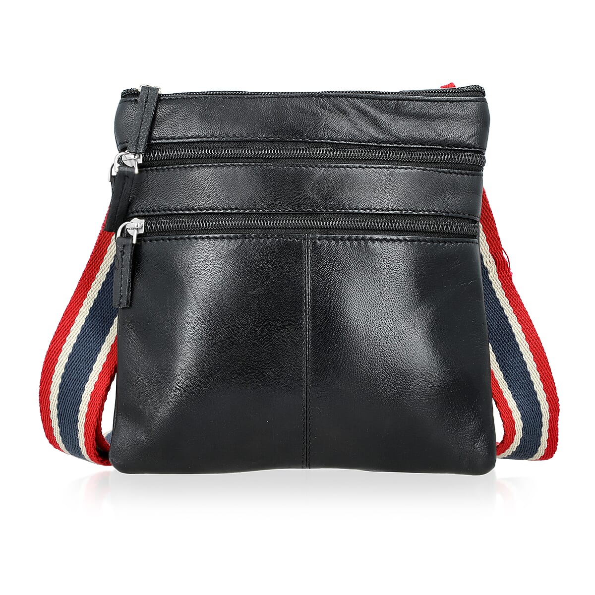 Tamsy Black Genuine Leather Crossbody Bag image number 5