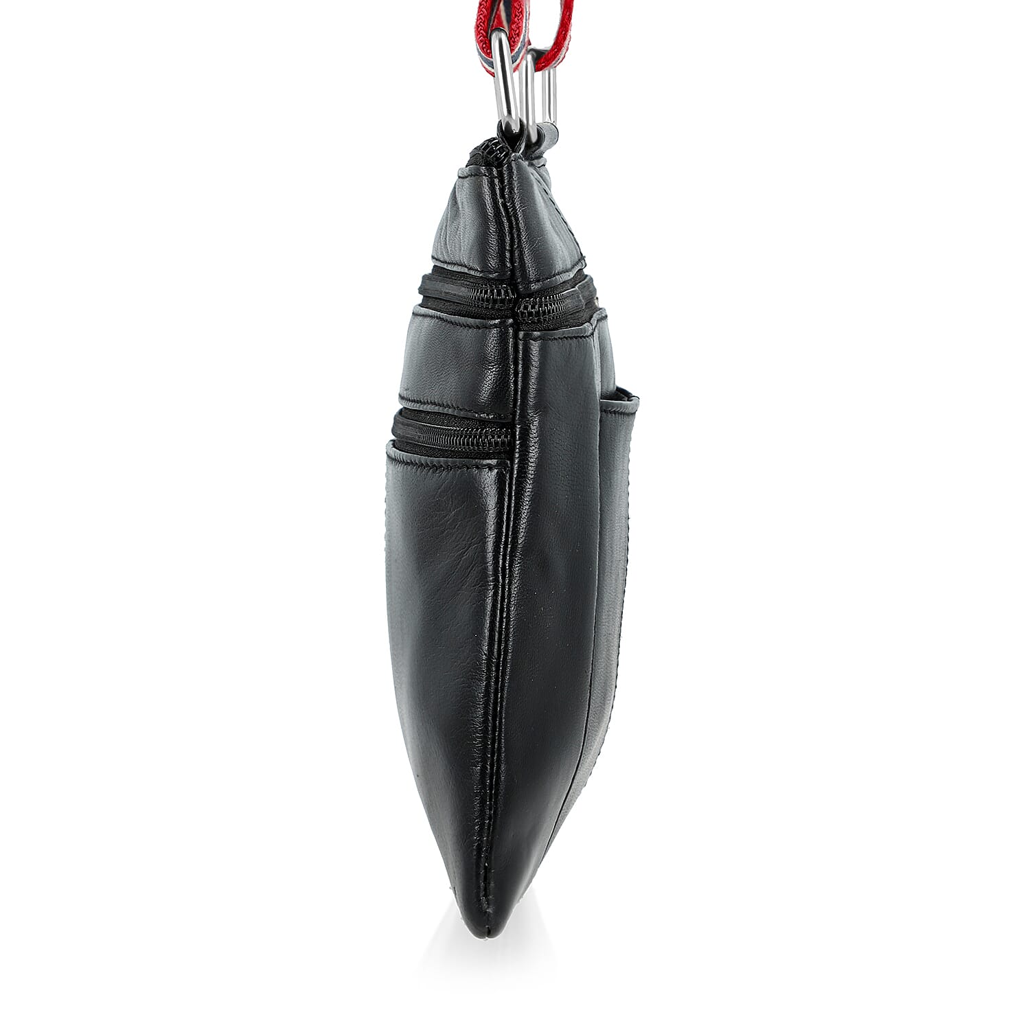Tamsy Black Genuine Leather Crossbody Bag