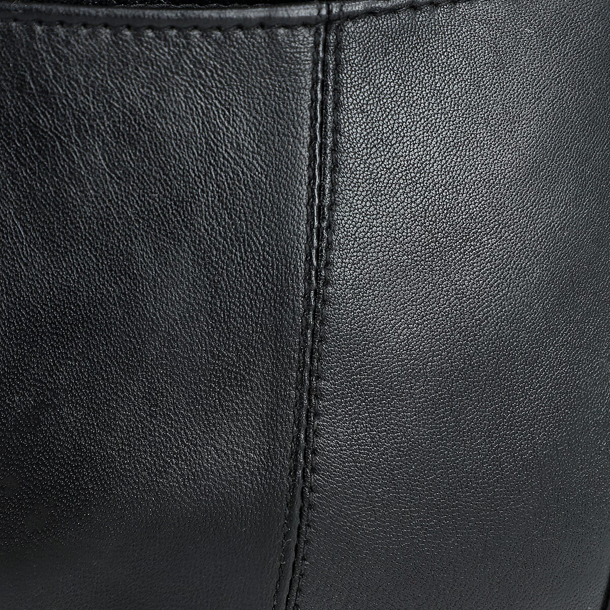 Tamsy Black Genuine Leather Crossbody Bag image number 8