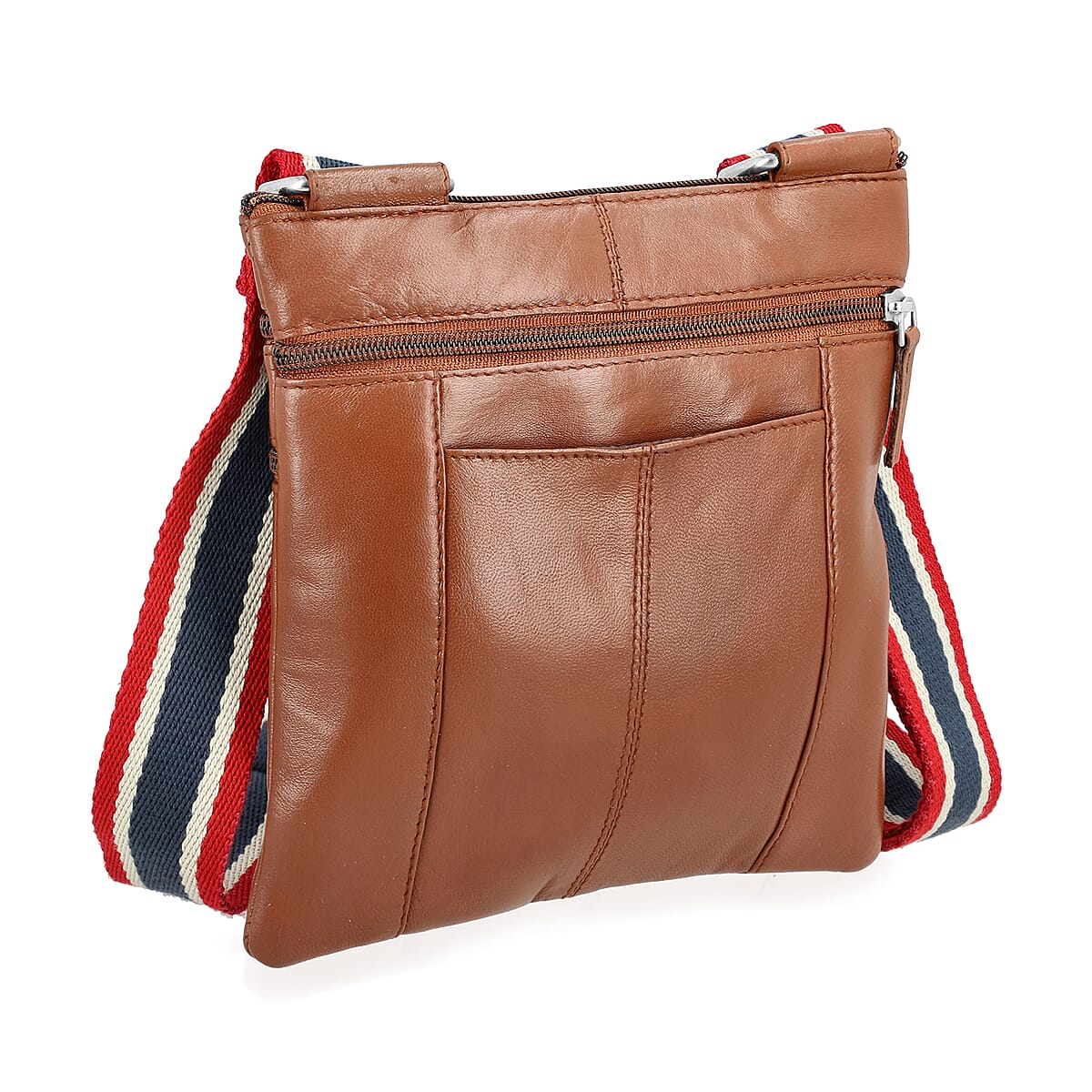 Tamsy Tan Genuine Leather Crossbody Bag image number 4