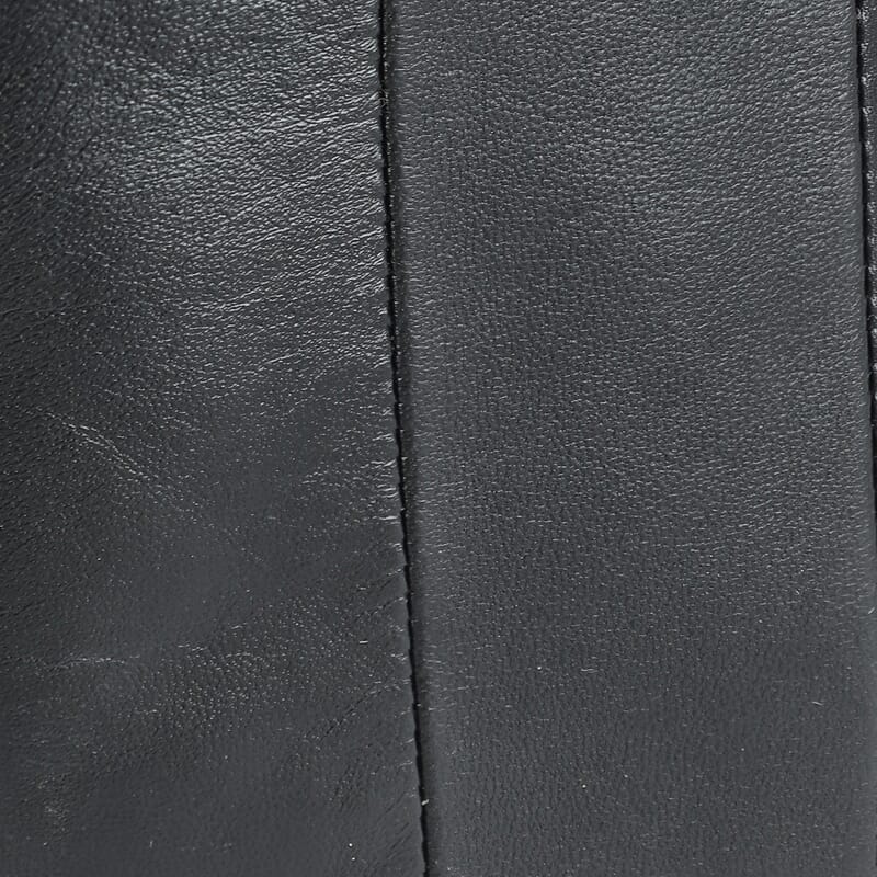 Tamsy Black Genuine Leather Crossbody Bag  with 3 Front Zippers