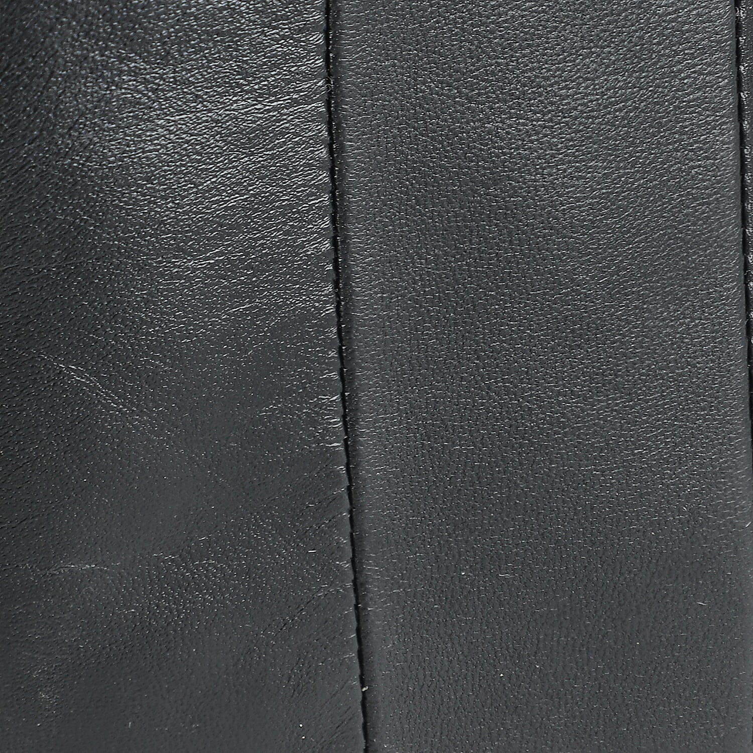 Tamsy Black Genuine Leather Crossbody Bag  with 3 Front Zippers