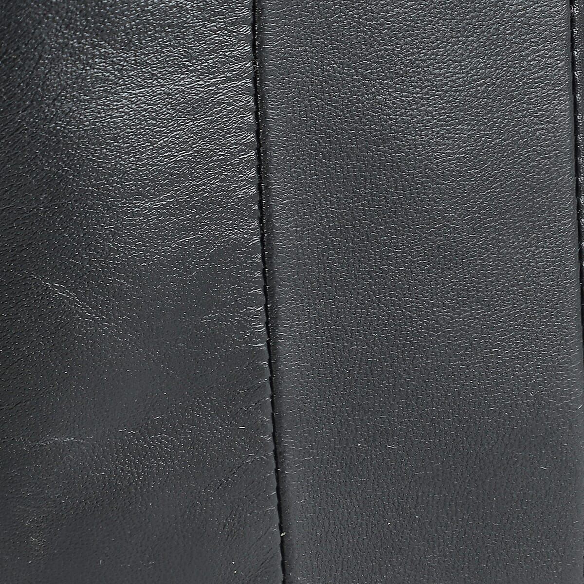 Tamsy Black Genuine Leather Crossbody Bag with 3 Front Zippers (7"X7") image number 8