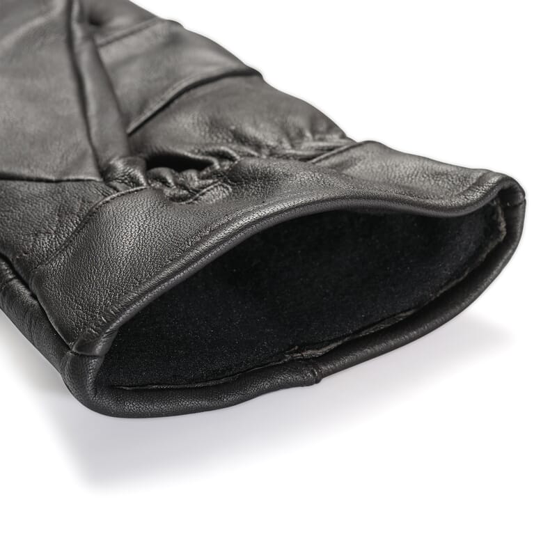 Black 100% Genuine Leather Gloves