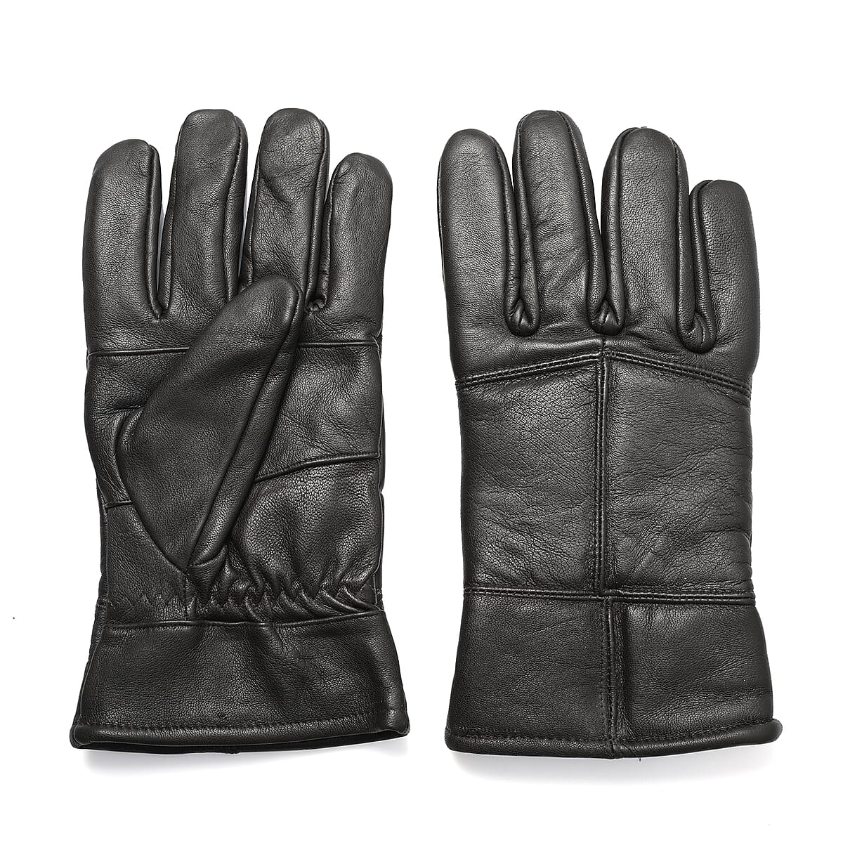 Dark Brown 100% Genuine Leather Gloves image number 0