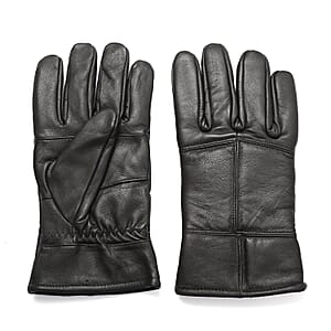 Dark Brown 100% Genuine Leather Gloves