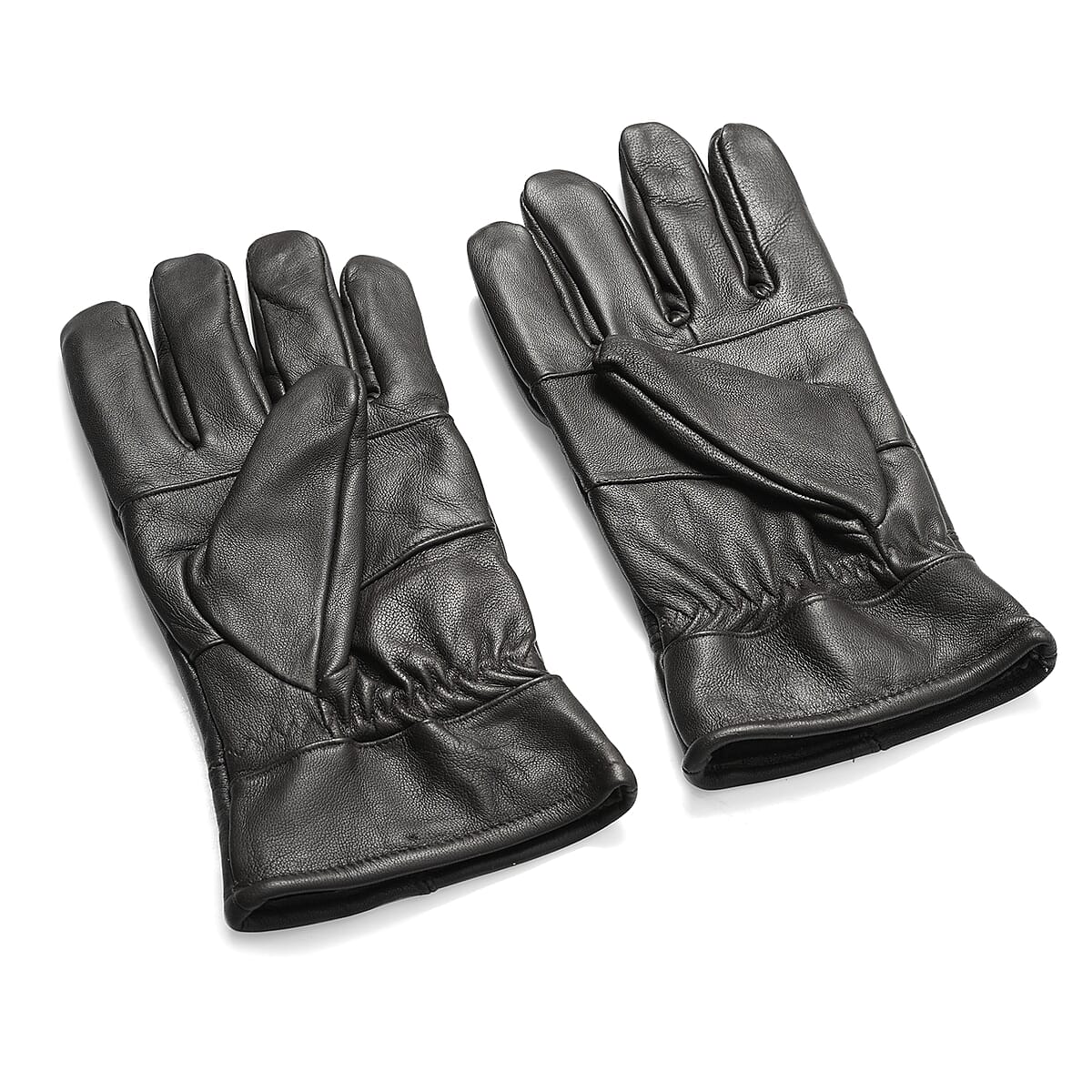 Dark Brown 100% Genuine Leather Gloves image number 2