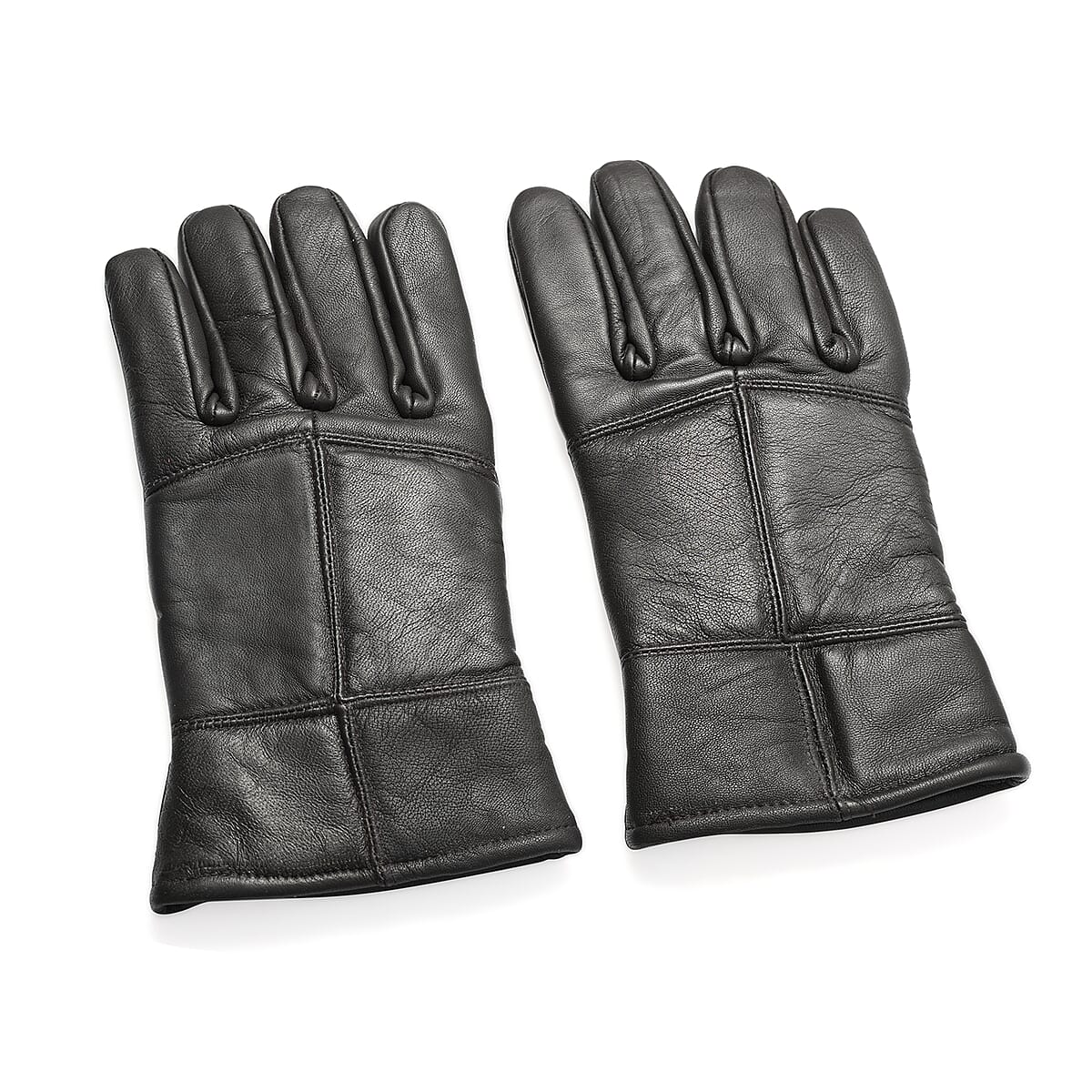 Dark Brown 100% Genuine Leather Gloves image number 3