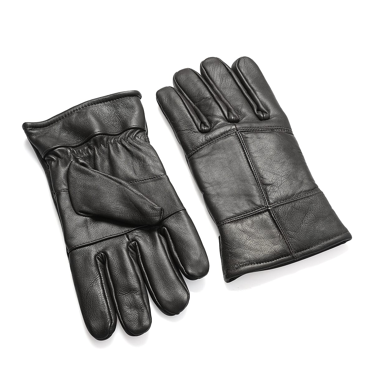 Dark Brown 100% Genuine Leather Gloves image number 4