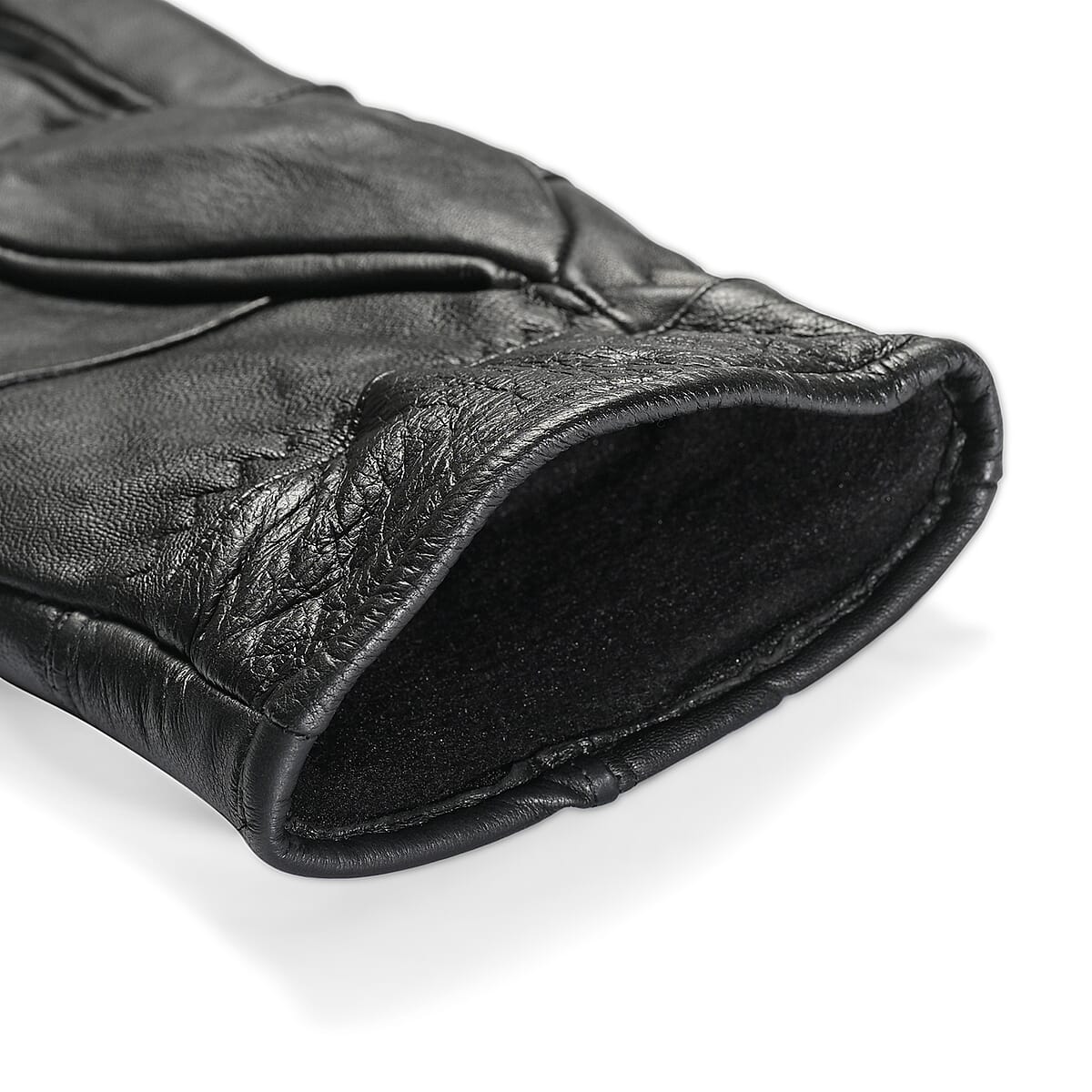 Dark Brown 100% Genuine Leather Gloves image number 5