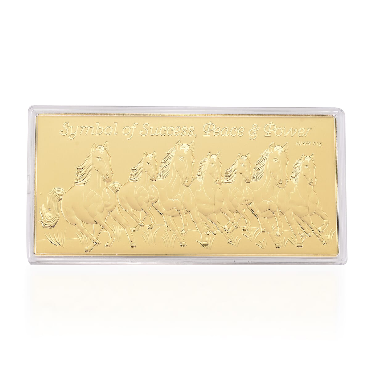 24K Gold Seven Horses Emboss Sheet 155x75mm (100mg) image number 0