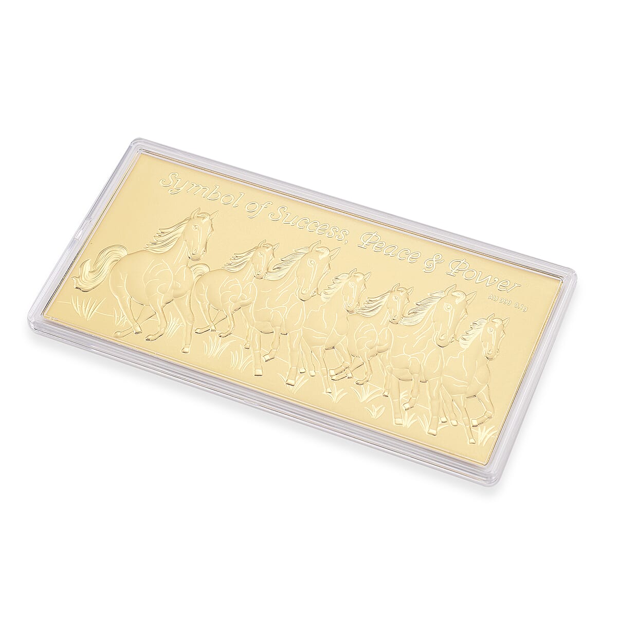 24K Gold Seven Horses Emboss Sheet 155x75mm (100mg) image number 2