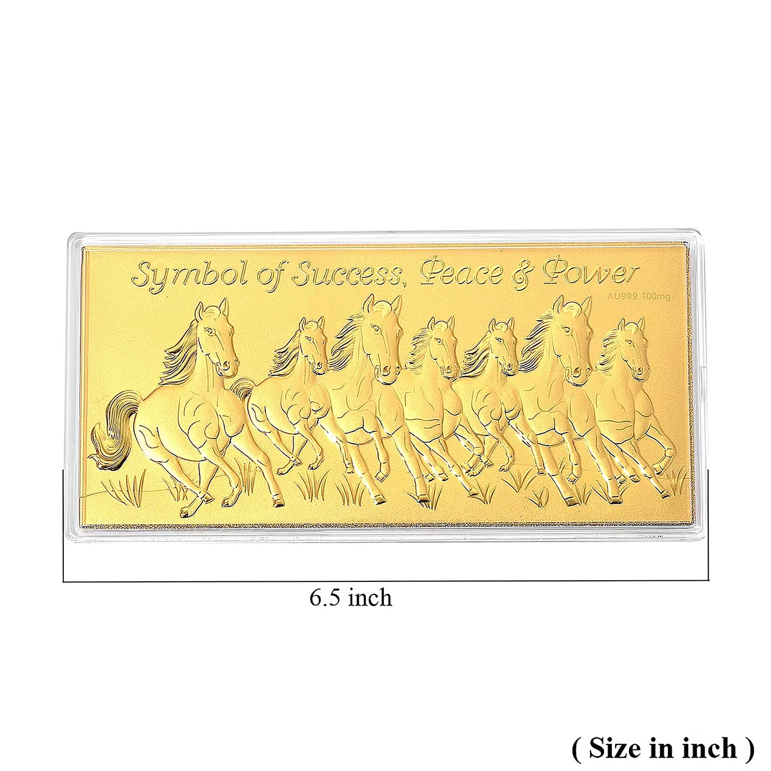 24K Gold Seven Horses of Fortune - Prosperity Edition Embossed Sheet 100mg