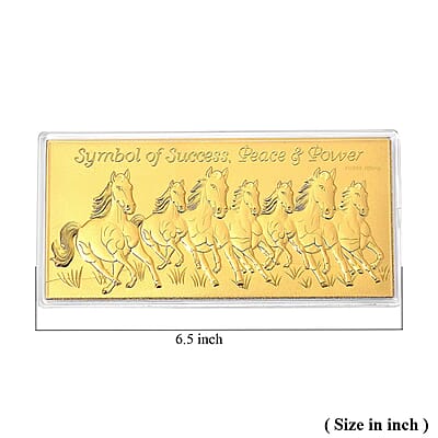 24K Gold Seven Horses of Fortune - Prosperity Edition Embossed Sheet 100mg