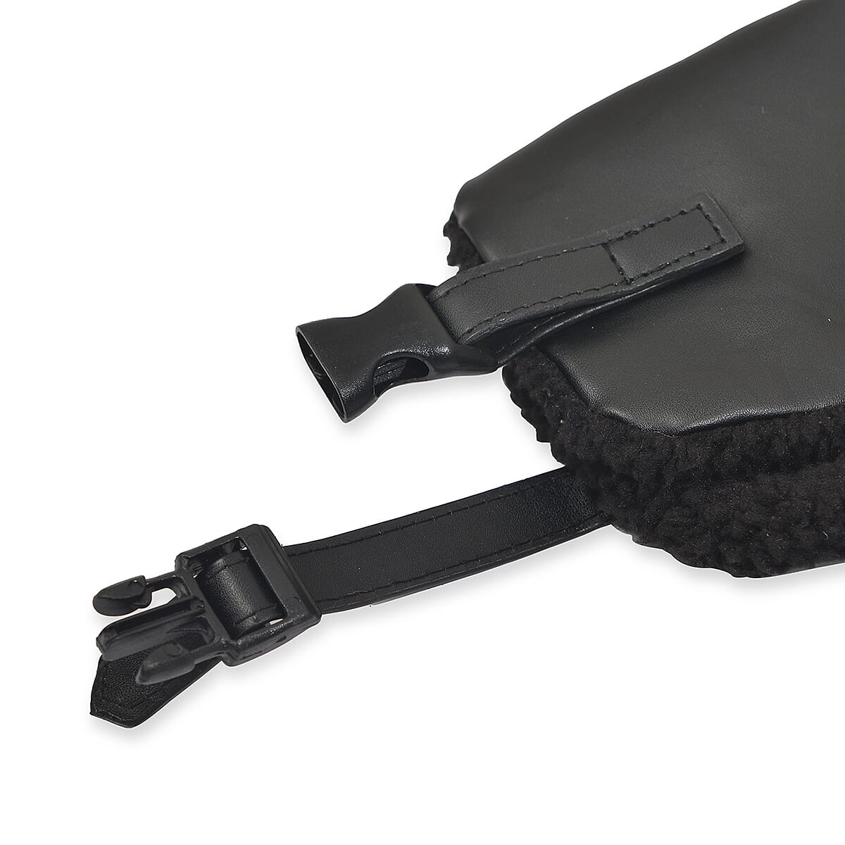 Livmore Black Faux Leather Trapper Hat image number 6