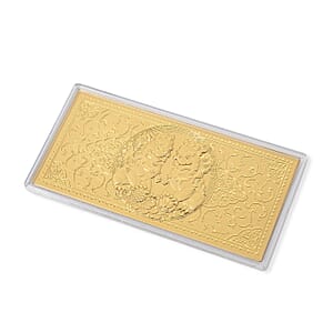 Doorbuster 24K Golden Twin Foo Dogs Emboss Sheet 155x75mm (100mg)