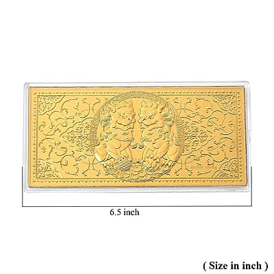 24K Gold Imperial Twin Foo Dogs – Protection & Wealth Edition Embossed Sheet 155x75mm (100mg)