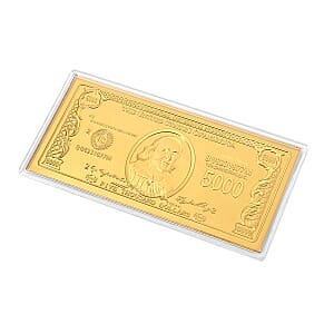  24K Gold Dollar Currency Emboss Sheet 155x75mm (100mg)