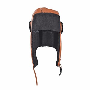 Livmore Tan Faux Leather Trapper Hat