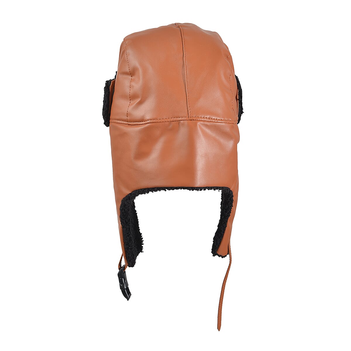 Livmore Tan Faux Leather Trapper Hat image number 2