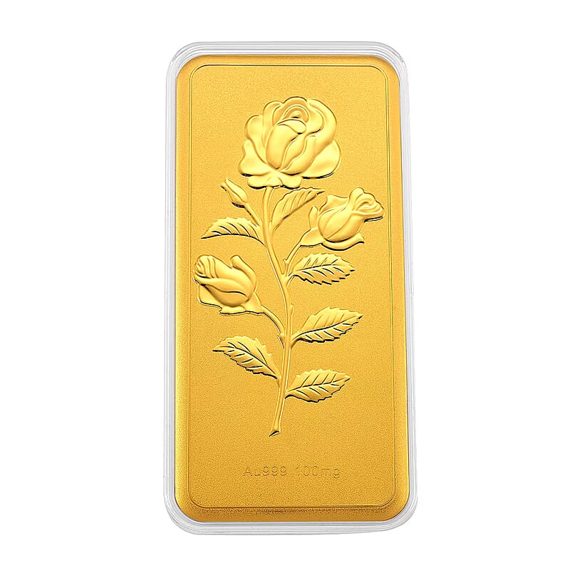 24K Gold Forever Rose - A Symbol of Love Embossed Sheet 100mg
