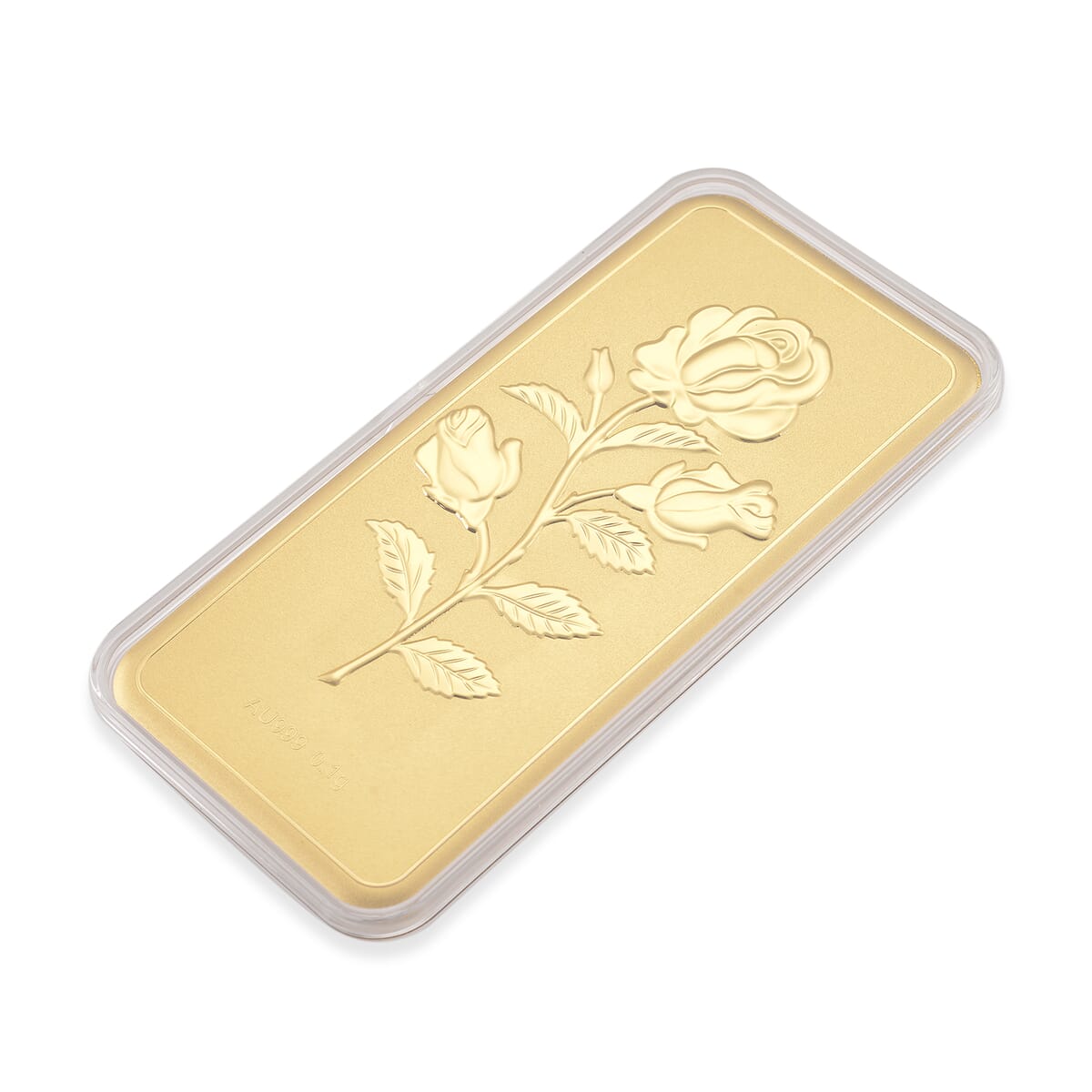 24K Gold Forever Rose Flower Emboss Sheet (156x76.4mm) 0.10 Grams image number 2