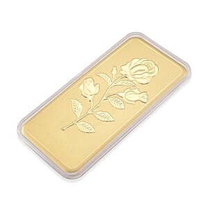 Doorbuster 24K Gold Forever Rose Flower Emboss Sheet (156x76.4mm) 100mg