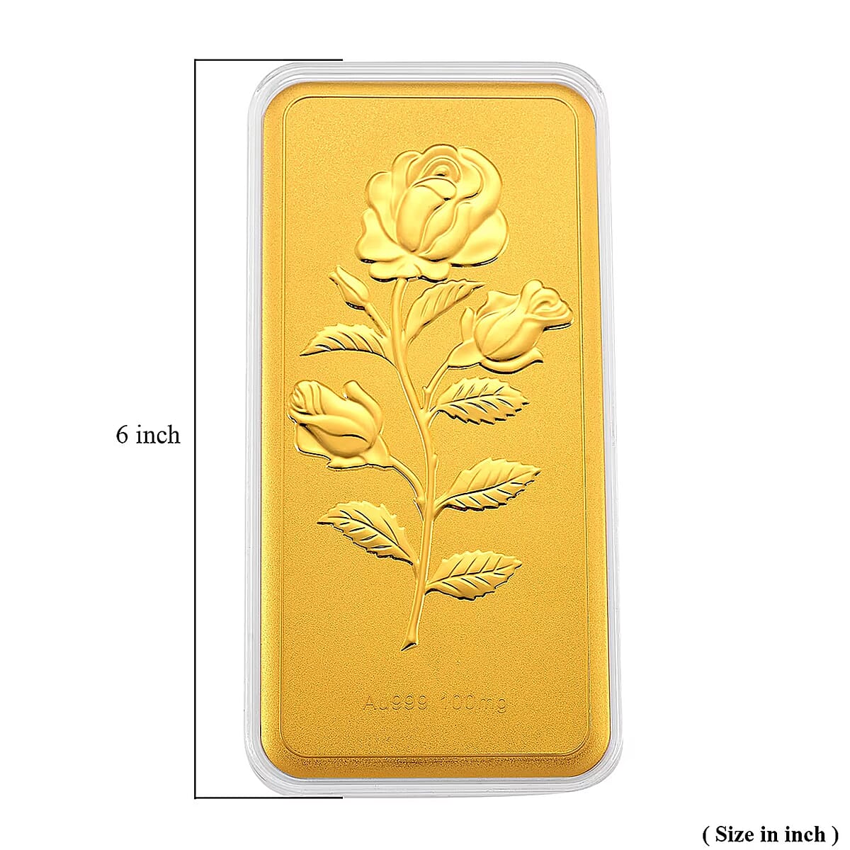 24K Golden Forever Rose Embossed Sheet (156x76.4mm)100mg image number 5
