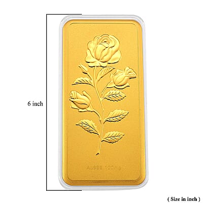 24K Gold Forever Rose - A Symbol of Love Embossed Sheet 100mg