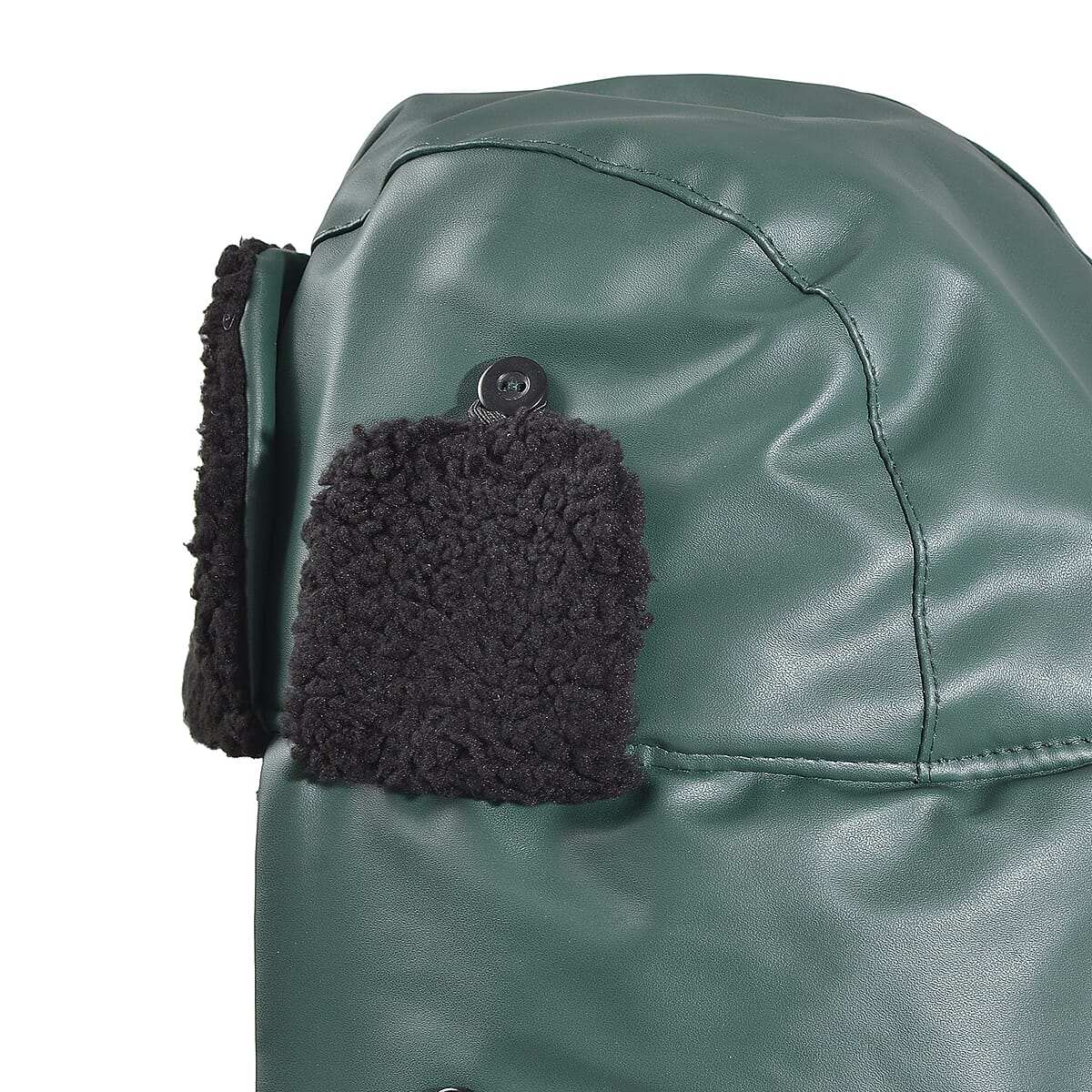 Livmore Green Faux Leather Trapper Hat image number 5