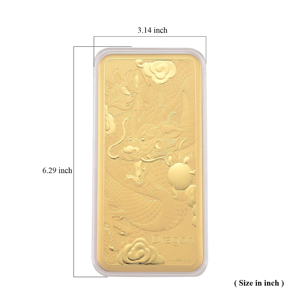 Doorbuster 24K Golden Dragon of Fortune Emboss Sheet (156x76.4mm) 100mg (Del. in 5-7 Days)  image number 4