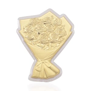 24K Golden Love Rose Bouquet Emboss Sheet 10mg