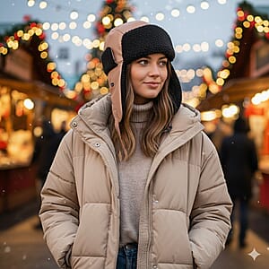 Livmore Pink Faux Leather Trapper Hat