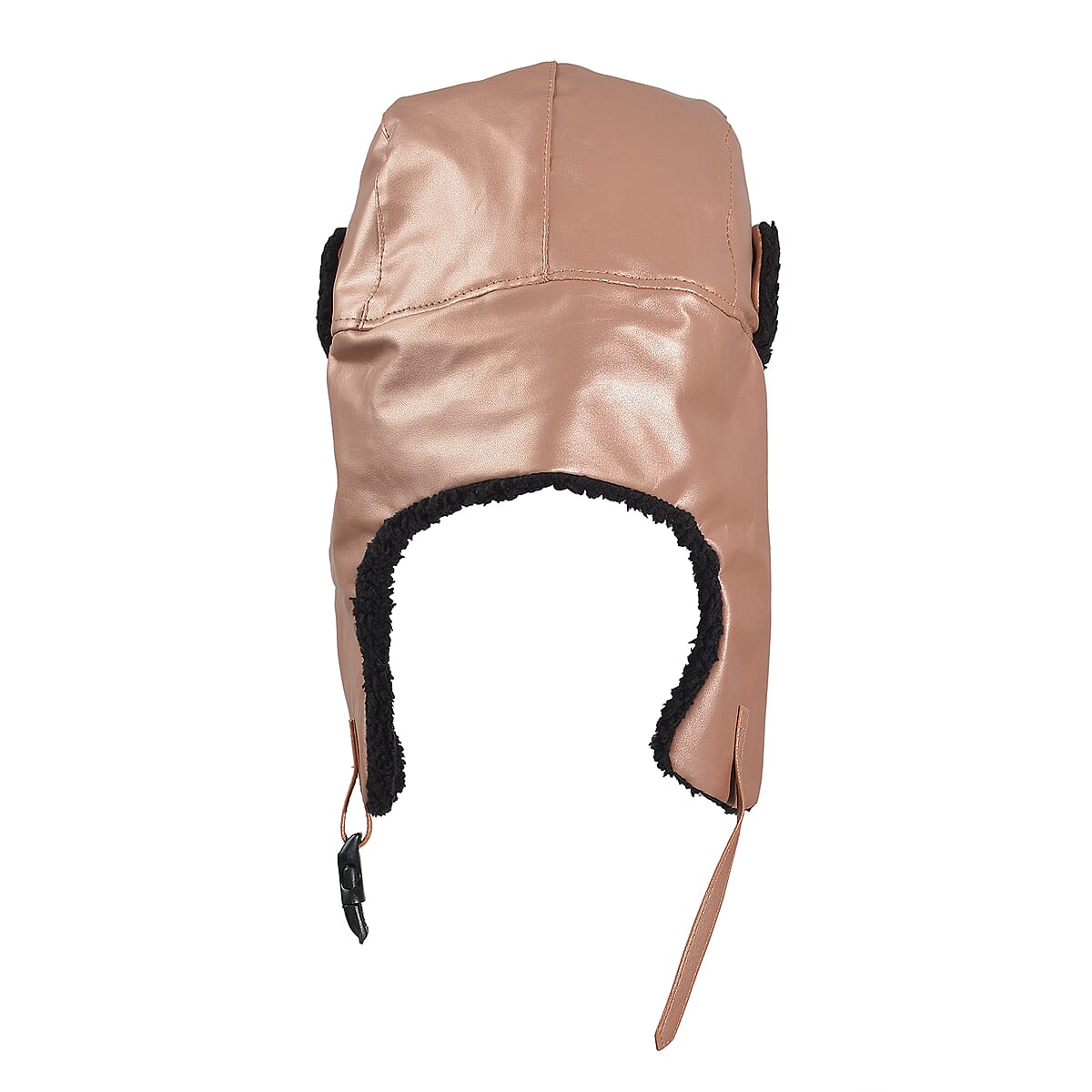 Livmore Pink Faux Leather Trapper Hat image number 2