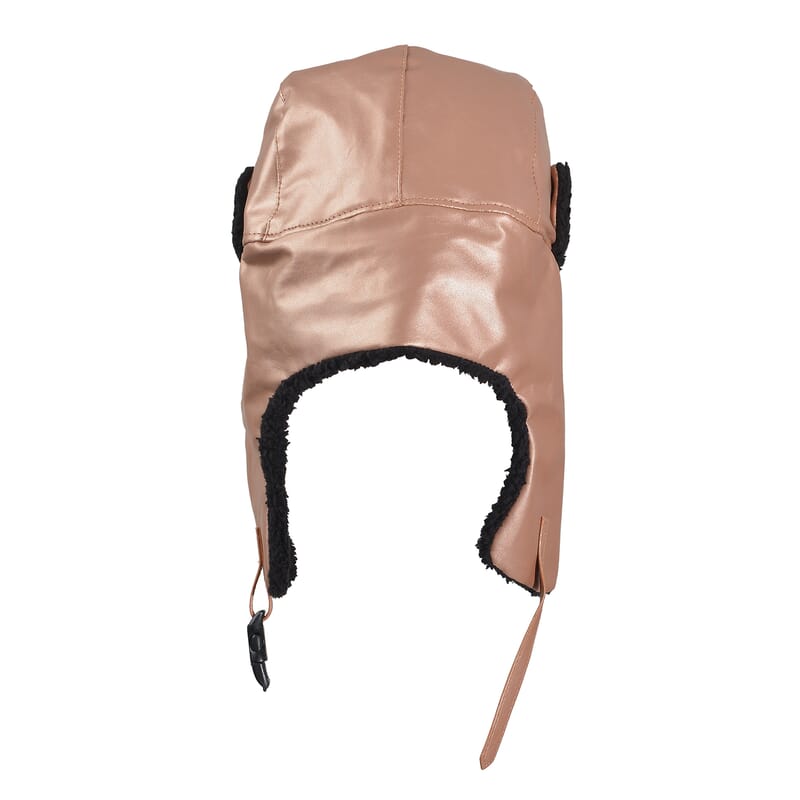 Livmore Pink Faux Leather Trapper Hat